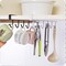 New Black 6 Hooks Cup Holder Hang Kitchen Cabinet Shelf Storage Rack Organizer-white